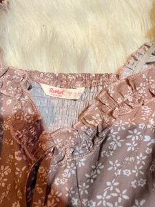 Floral Print Tie-Front Top