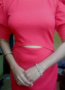 Red Cutout Western Dress