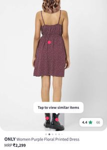 ONLY Women Purple Floral Printed Dress