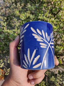 Blue Floral Ceramic Planter