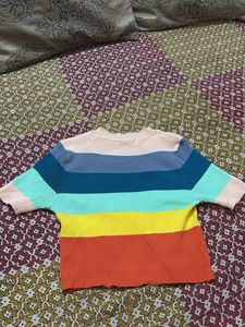 Striped Ribbed Knit Top