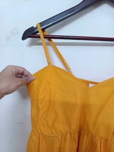 Yellow Tiered Mini Dress