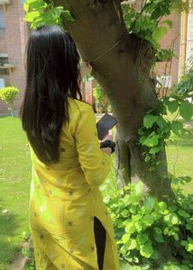 Yellow Printed Kurta