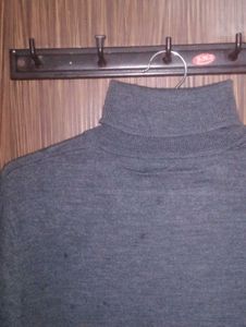 Gray Turtleneck Sweater