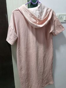 Confident Pink Hoodie Dress