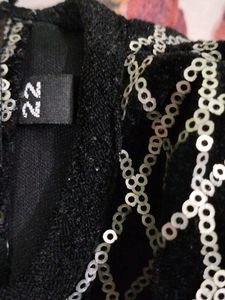 Black Party Wear One Piece Dress For 3to 4 Year Girl Size 22