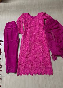 Rosy Pink Pakistani Suit