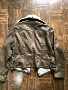 Suede Fur Biker Jacket