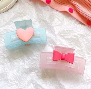 2 Frosted Pastel Hair Claws