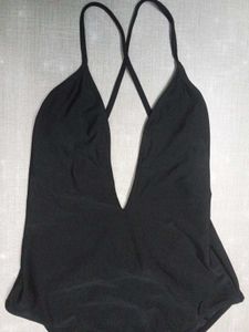 Black Plunge Swimsuit