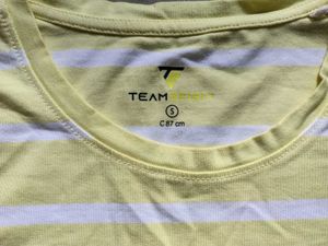 yellow crop tee shirt