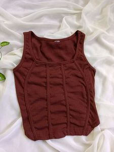 Ribbed Corset Tank Top