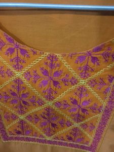 Embroidered Orange Kurta