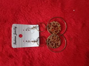 Leopard Print Circle Earrings