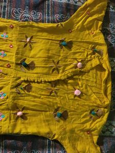 Mustard Colors Full Length Kurta Like New