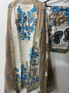 Pakistani Embroidered Pant Suit