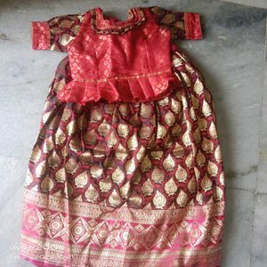 Party Wear Pattu Skirt