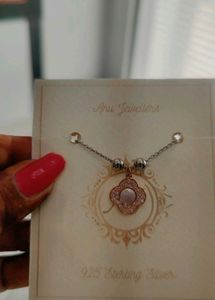 925 Clover Pendant Necklace With Hallmark