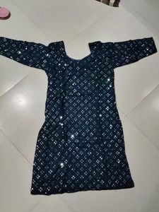 Peacock Green Colour Long Kurti