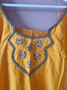 4XL Embroidery Beautiful Cotton Straight Kurti 😍