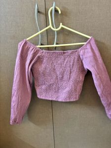 Zara Puffy Sleeve Padded Crop Top
