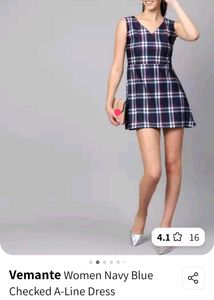 Blue Plaid Dress