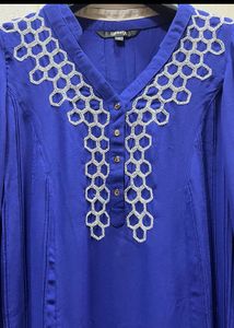 Elegant Blue Embroidered Kurta