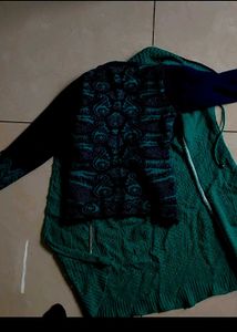BEAUTIFUL 2 pieces Winter Cardigan With Shrug