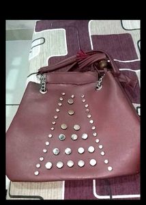 Stylish Maroon Handbag