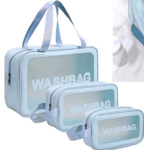 3 Pcs Travel Wash Bag Set – Large, Medium &amp; Small