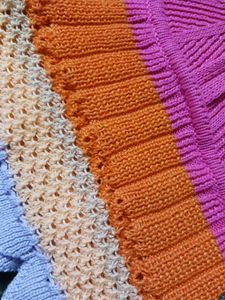 Colorful Knit Crop Top
