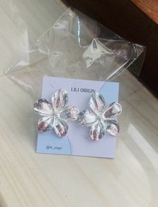 Silver statement earrings