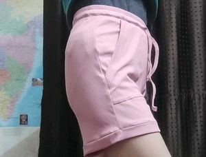 Solid Women Pink Shorts