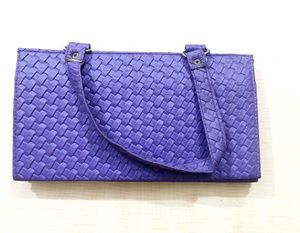 Purple Woven Design Handbag