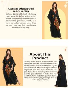 Craftbazar Boho Embroidered Kaftan