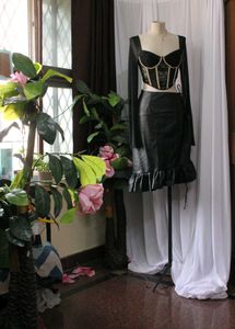 Faux Leather Asymmetrical Skirt