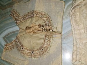 Gold Lehenga  Choli Blue Dupat