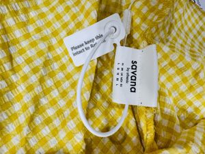 Yellow Gingham Halter Dress