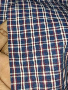 Cavana Checked Shirt Solid Collor With ORANGE STRIP T SHIRT