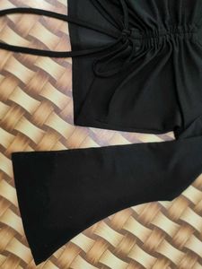 Black Bell Sleeve Top