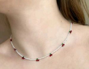 Cherry Beaded Necklace