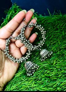 Oxidised Big Jhumka