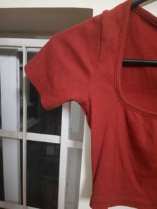 Zara Rust Crop Top