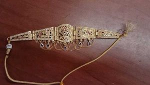 Vintage Gold-tone Rhinestone Choker Necklace