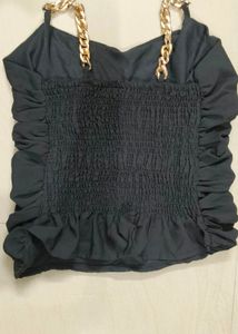 Zara Crop Top with Luxe Gold Straps