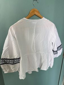 White Embroidered Top