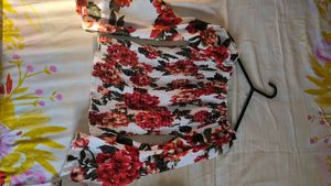 Floral Long Sleeve Crop Top
