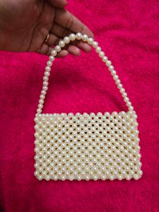 Off White Pearl Purse
