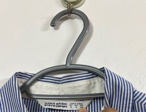 Striped Balloon Sleeve Shirt