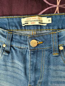 Distressed Blue Women Denim Jeans